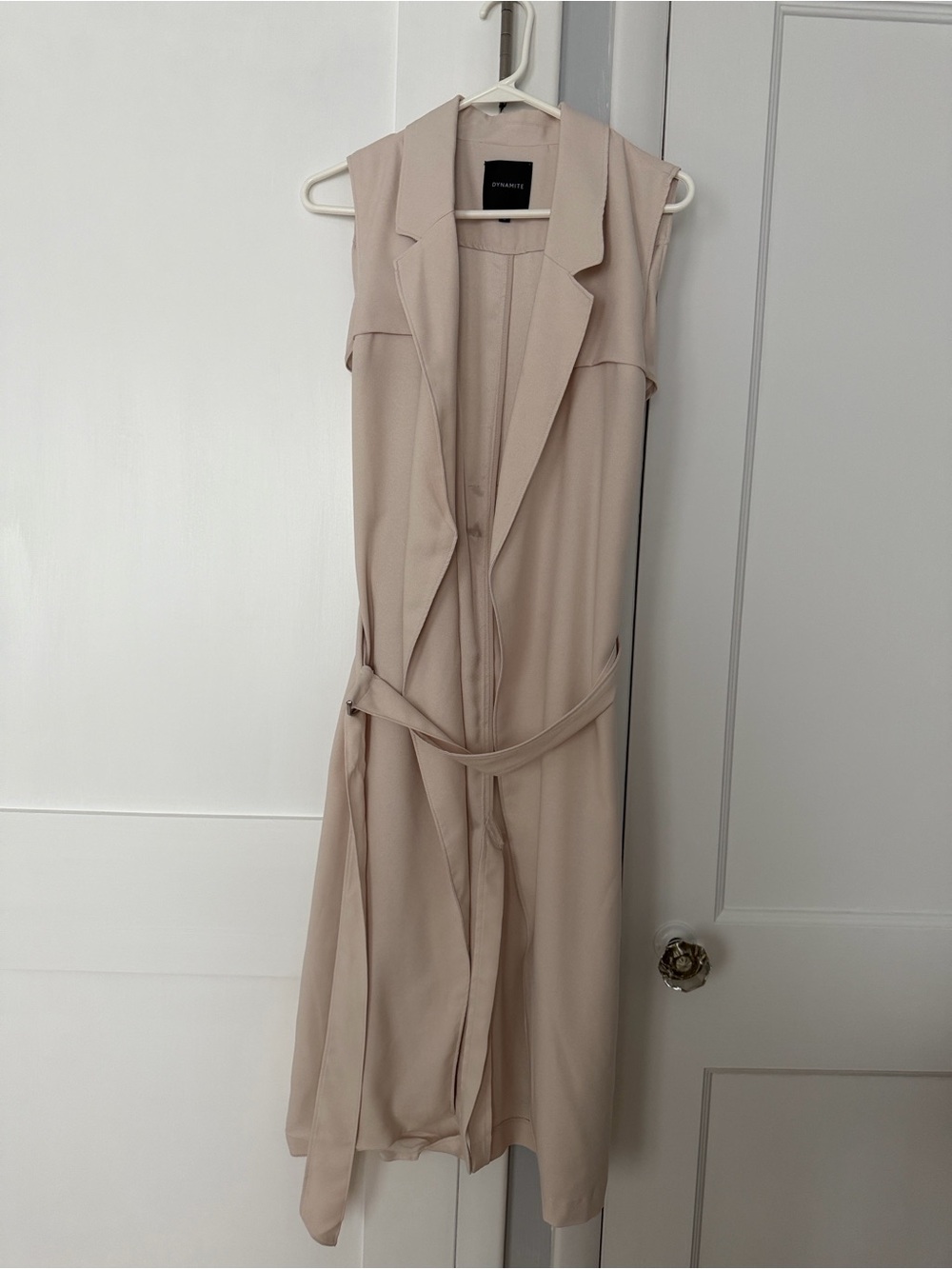 Dynamite Sleeveless Trench vest - Light Beige